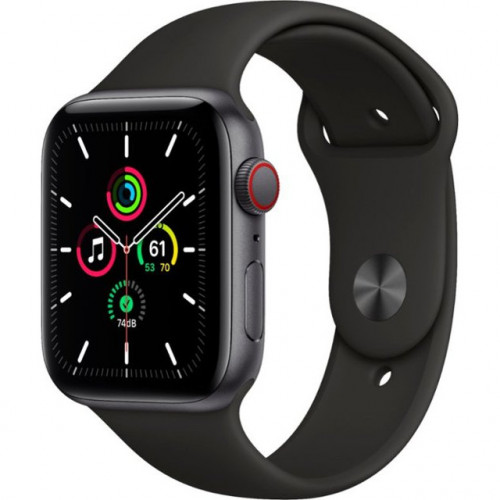 Apple Watch SE GPS + Cellular 44mm Space Gray Aluminum Case with Black Sport B. (MYER2) б/у